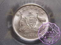 Australia 1948 Sixpence PCGS MS62
