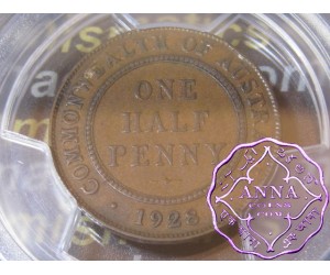 Australia 1928 Halfpenny PCGS XF45