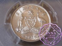 Australia 1938 Sixpence PCGS MS64