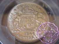 Australia 1946 Florin PCGS MS63+