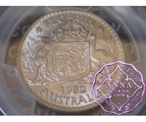Australia 1952 Florin PCGS MS63