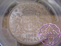 Australia 1956 Florin PCGS MS64
