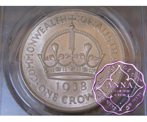 Australia 1938 Crown PCGS MS61