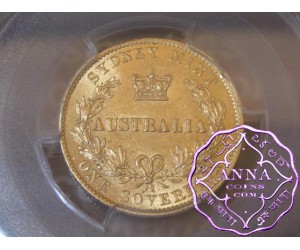 Australia 1870 Sydney Mint Gold Sovereign PCGS AU58
