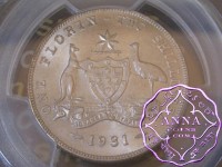 Australia 1931 Florin PCGS MS64+