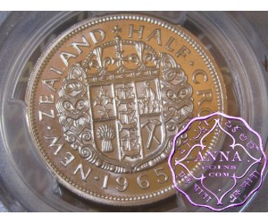 NZ 1965 Proofflike Half Crown PCGS PL66