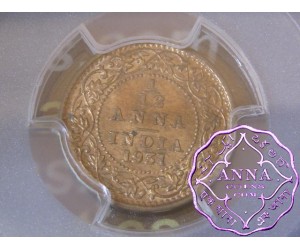 British India 1931 1/12 Anna PCGS MS64RB