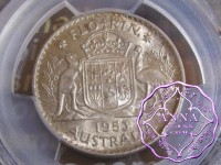 Australia 1953 Florin PCGS MS62