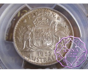 Australia 1953 Florin PCGS MS62