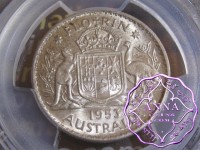 Australia 1953 Florin PCGS MS63