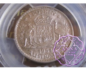 Australia 1954 M Florin PCGS MS64