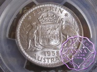 Australia 1958 Florin PCGS MS63