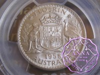 Australia 1958 Florin PCGS MS64