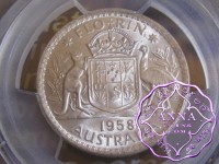 Australia 1958 Florin PCGS MS64