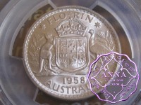 Australia 1958 Florin PCGS MS66