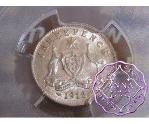 Australia 1912 Threepence PCGS MS62