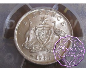 Australia 1945 Sixpence PCGS MS62
