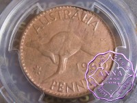 Australia 1960 Y Dot Penny PCGS MS64RB