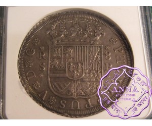 Spain 1728 SP Philip V 8 Reales NGC MS62