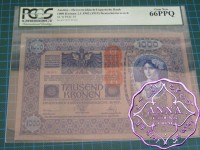 Austria 1919 Oesterreichisch-Ungarische Bank 1000 Kronen 2.1.1902 Pick 59 PCGS 66