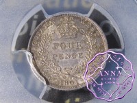 British Guiana 1901 Four Pence PCGS AU55