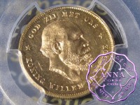 Netherlands 1877 Willem III Gold 10 Gulden PCGS MS64