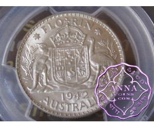 Australia 1942 Florin PCGS MS62