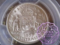 Australia 1953 Florin PCGS MS63