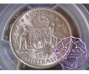 Australia 1953 Florin PCGS MS63