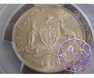 Australia 1931 Florin PCGS MS65