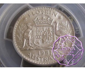 Australia 1951 Florin PCGS MS63