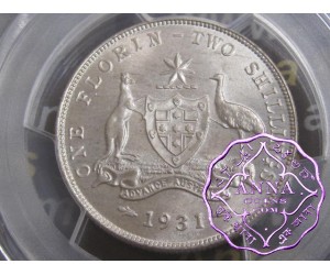 Australia 1931 Florin PCGS MS65