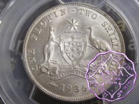 Australia 1936 Florin PCGS MS63