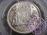 Australia 1959 Florin PCGS MS64+