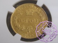 Australia 1866 Sydney Mint Gold Sovereign NGC AU58