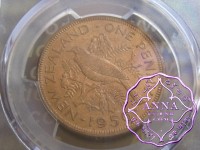 NZ 1956 Penny PCGS MS64RB