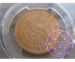 NZ 1956 Penny PCGS MS64RB