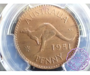 Australia 1951 M Penny PCGS MS63BN