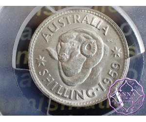 Australia 1959 Shilling PCGS MS63
