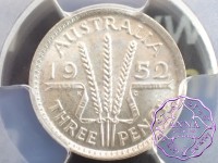 Australia 1952 Threepence PCGS MS63 Australia 1952 Threepence PCGS MS63