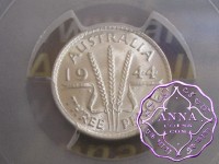 Australia 1944 S Threepence PCGS MS64 Australia 1944 S Threepence PCGS MS64