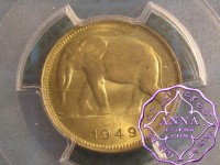 Belgian Congo 1949 Franc PCGS MS65