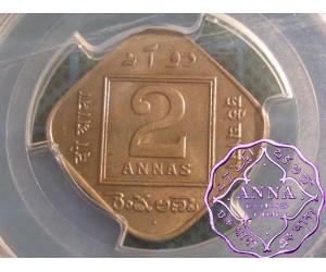 British India 1936b 2 Anna PCGS MS63