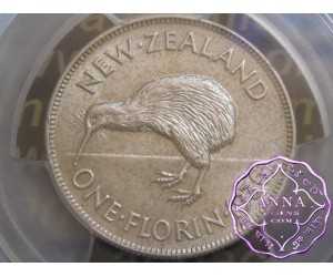 New Zealand 1936 Florin PCGS MS63