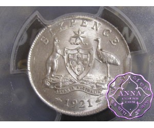 Australia 1921 Sixpence PCGS MS62