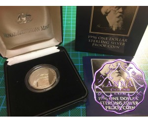 Australia 1996 $1 silver proof Coin w/box & COA