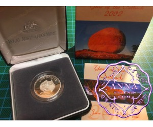 Australia 2002 $1 silver proof Coin w/box & COA