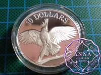 1990 Bird Series $10 Silver Proof Coin