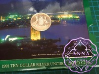 Australia 1991 State Series $10 Silver UNC Coin in Card