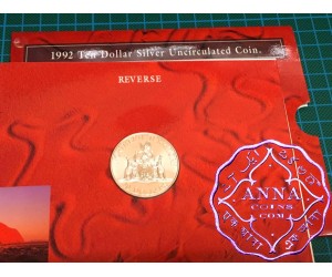 Australia 1992 State Series $10 Silver UNC Coin in Card